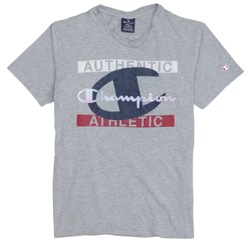 Champion Men’s Grey Athletic Graphic Crew Neck T-Shirt Small