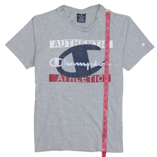 Champion Men’s Grey Athletic Graphic Crew Neck T-Shirt Small