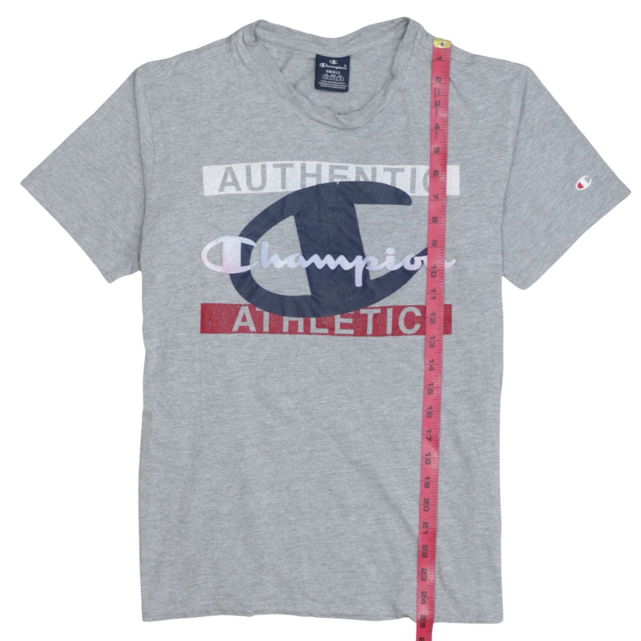 Champion Men’s Grey Athletic Graphic Crew Neck T-Shirt Small