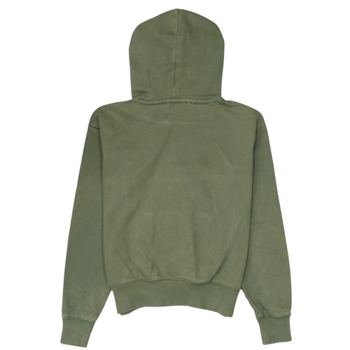 Champion Womens Khaki Green Pullover Hoodie XS Cotton Blend Logo