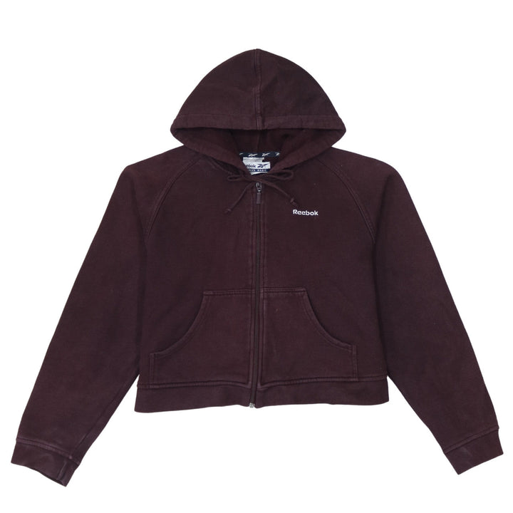Reebok Women's Maroon Full Zip Hoodie Size L Classic Fit