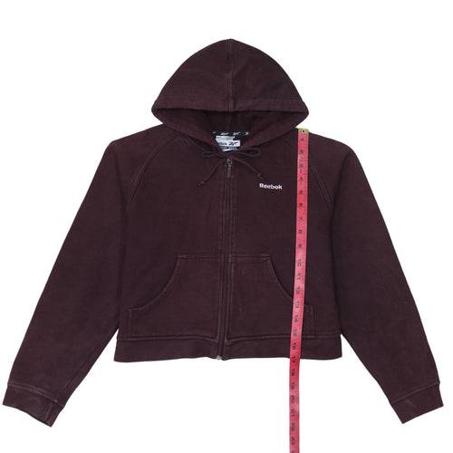 Reebok Women's Maroon Full Zip Hoodie Size L Classic Fit