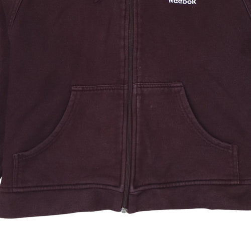 Reebok Women's Maroon Full Zip Hoodie Size L Classic Fit