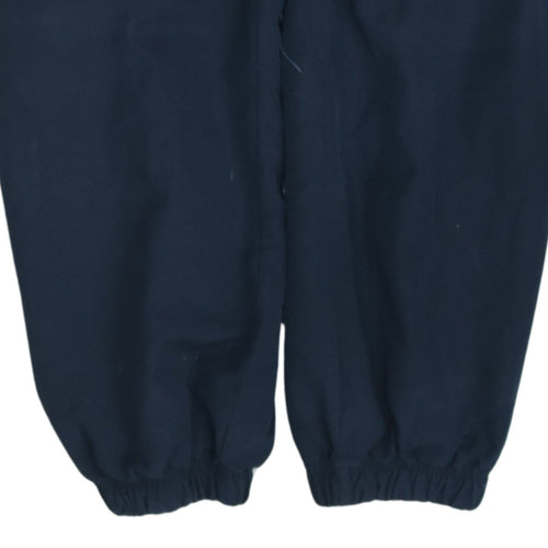 Adidas Men Blue Track Pants M Regular Fit Elastic Waist Activewear