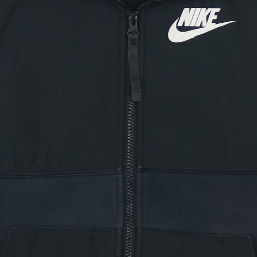 Nike Men's Black XS Full Zip Sports Hoodie with Logo