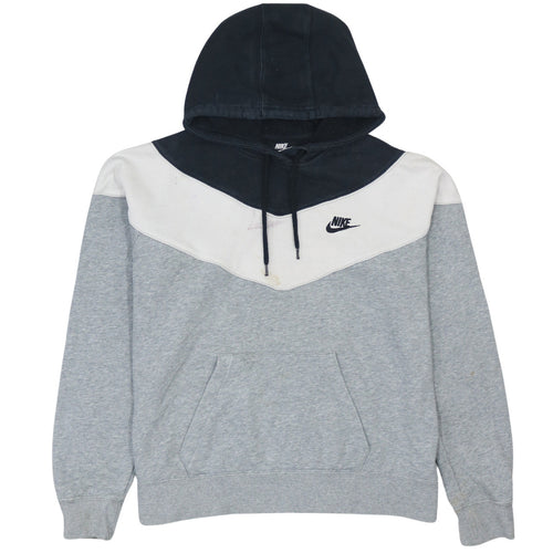 Nike Men’s Grey Pullover Hoodie M Sports Fleece Logo