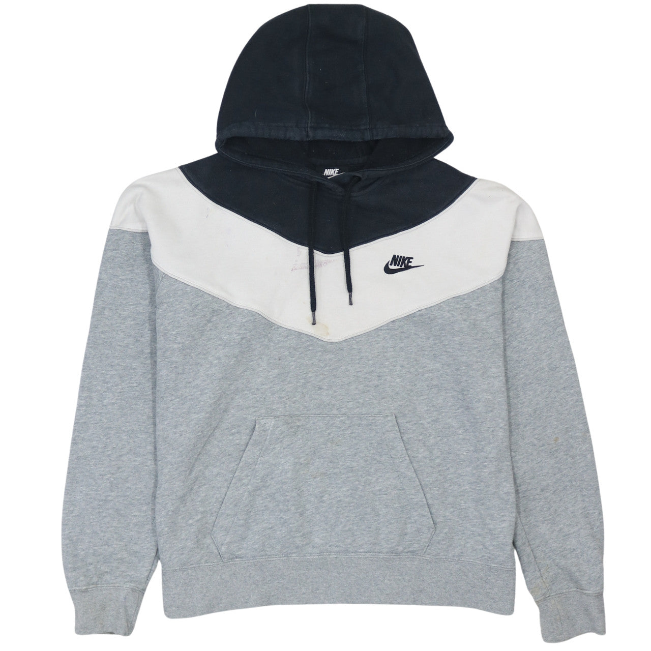 Nike Men’s Grey Pullover Hoodie M Sports Fleece Logo
