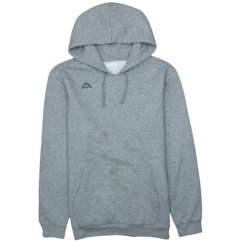 Kappa Men's Grey 2XL Pullover Hoodie with Logo and Pocket