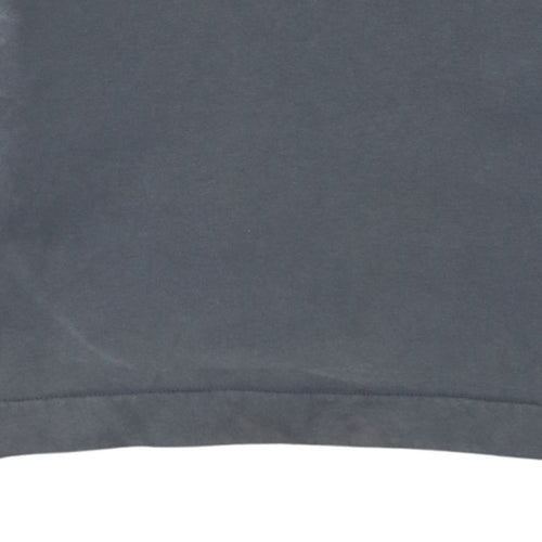 Nike Men’s Grey Small Pullover Sweatshirt Crew Neck Logo Zip Pocket