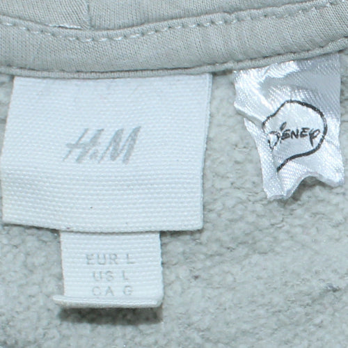 H&M Women’s Beige Disney Mickey Hoodie Size L Pullover Sweatshirt