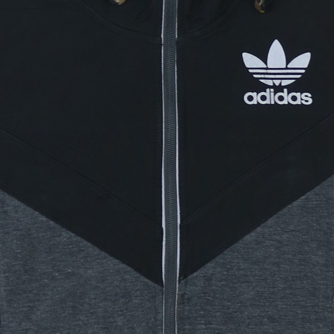 Adidas Men's Grey Full Zip Hoodie L Sports Fleece Sweatshirt