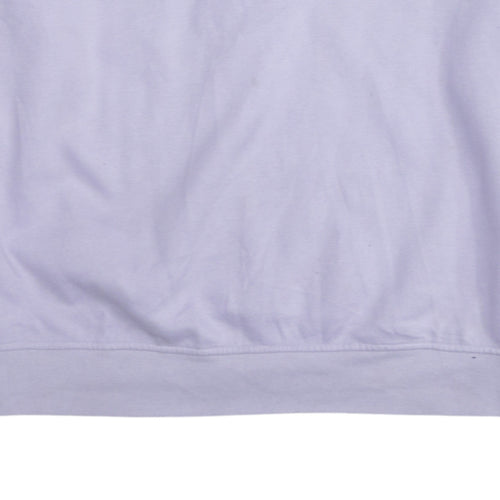 Disney Women Purple Stitch Sweatshirt M 12/14 Crew Neck Pullover
