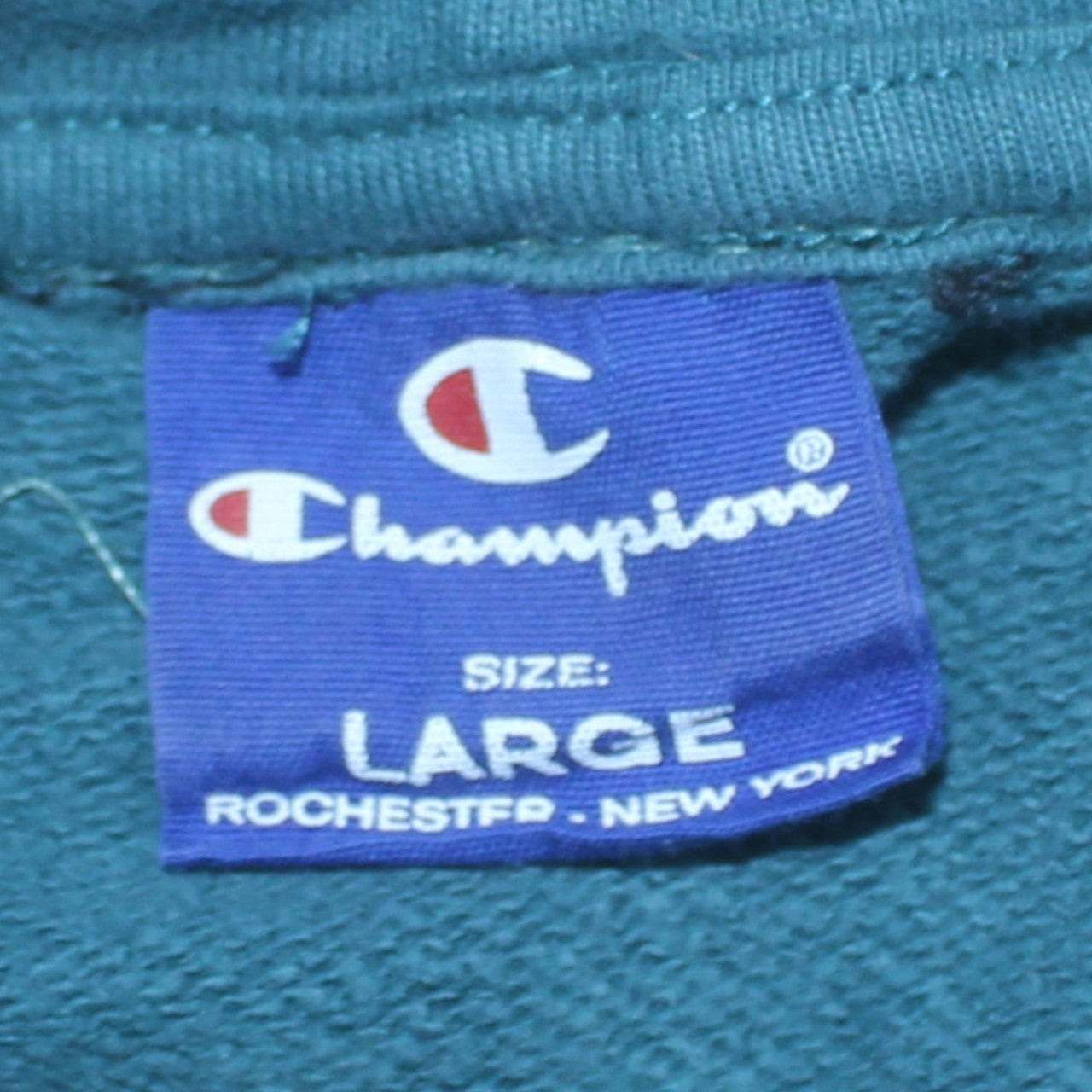 Champion Womens Teal Pullover Hoodie Large Cotton Casual