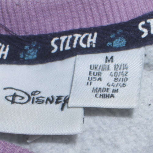 Disney Women’s Grey Stitch Sweatshirt Size M 12/14 Crew Neck
