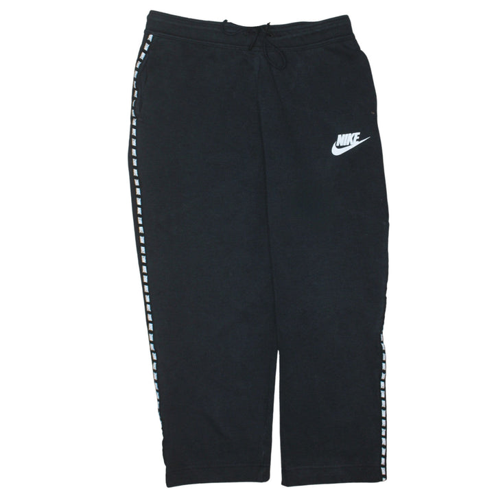 Nike Women’s Black M Track Pants with Side Stripe Drawstring Waist