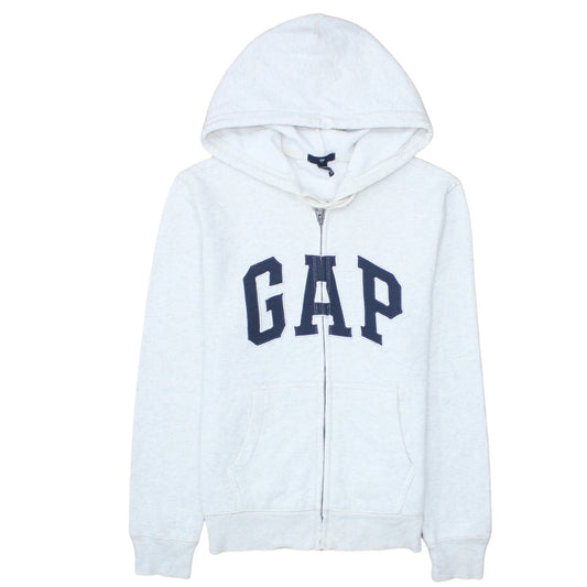 GAP Mens Grey XS Full Zip Fleece Hoodie with Logo