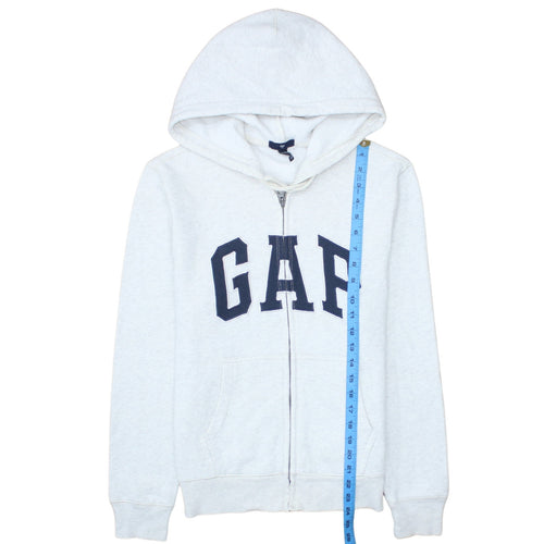 GAP Mens Grey XS Full Zip Fleece Hoodie with Logo