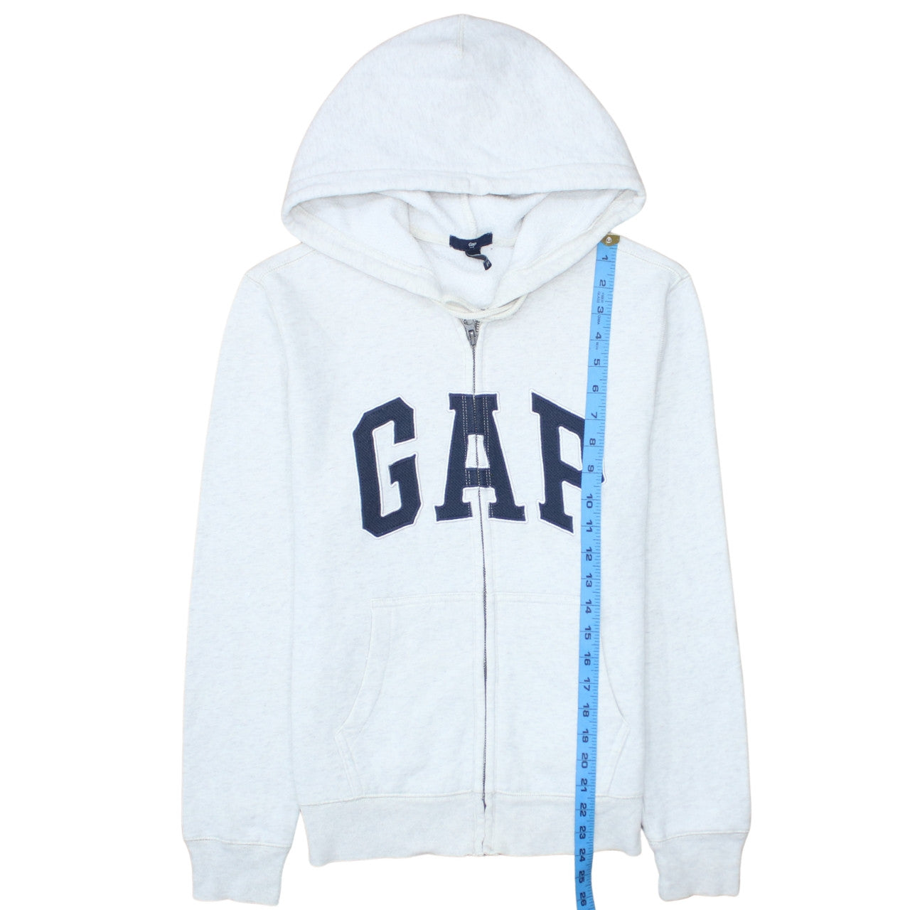 GAP Mens Grey XS Full Zip Fleece Hoodie with Logo
