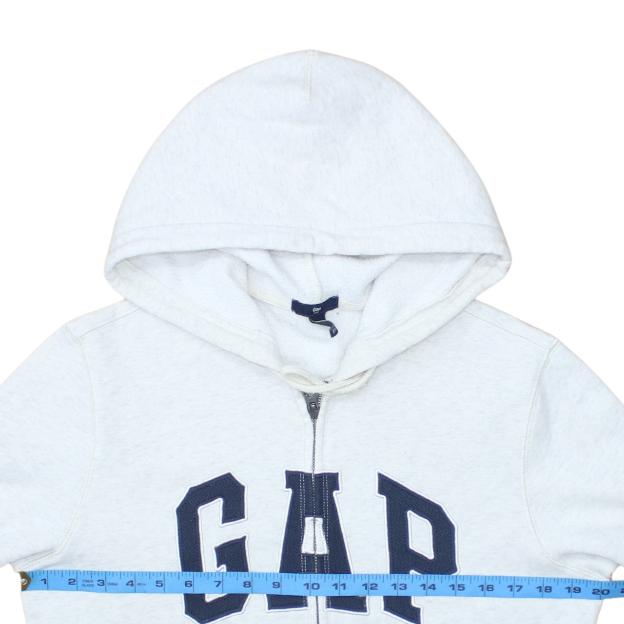 GAP Mens Grey XS Full Zip Fleece Hoodie with Logo
