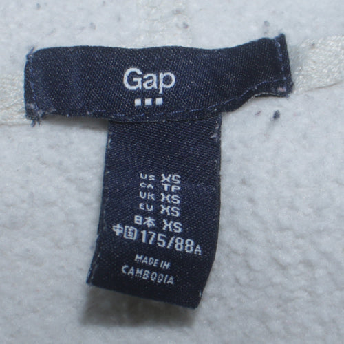 GAP Mens Grey XS Full Zip Fleece Hoodie with Logo
