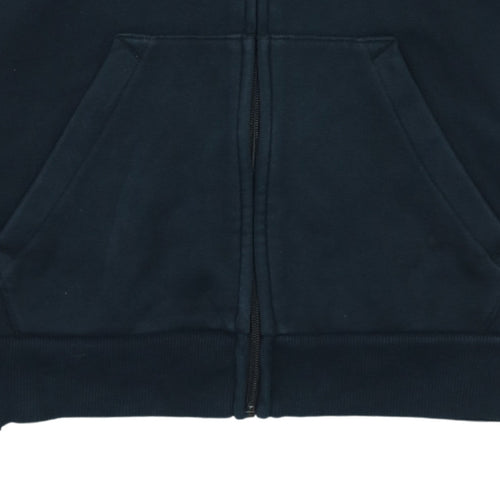 Puma Boys Black Full Zip Hoodie 15-16 Years Graphic Logo Fleece