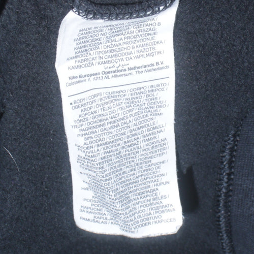 Nike Men's Black Pullover Hoodie M Logo Graphic Fleece Sweatshirt