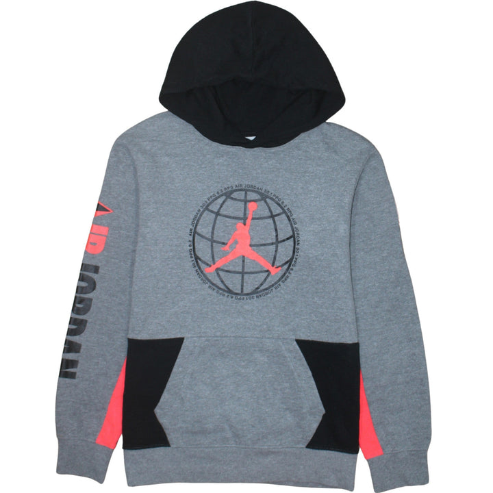 Jordan Boys Grey XL Pullover Hoodie with Logo Graphic Print