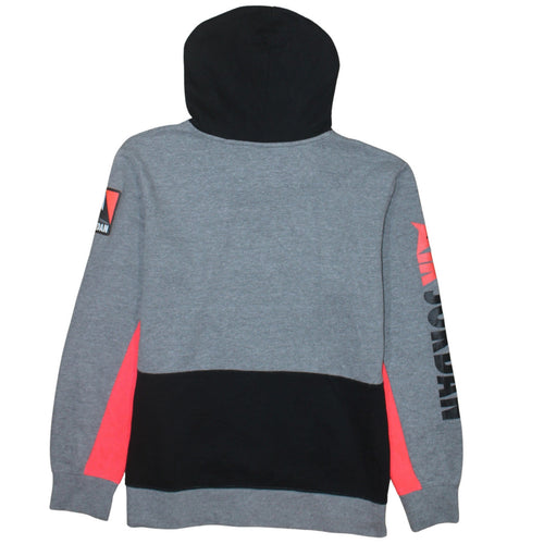 Jordan Boys Grey XL Pullover Hoodie with Logo Graphic Print