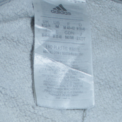 Adidas Women Grey 1/4 Zip Sweatshirt Medium Classic Logo Pullover