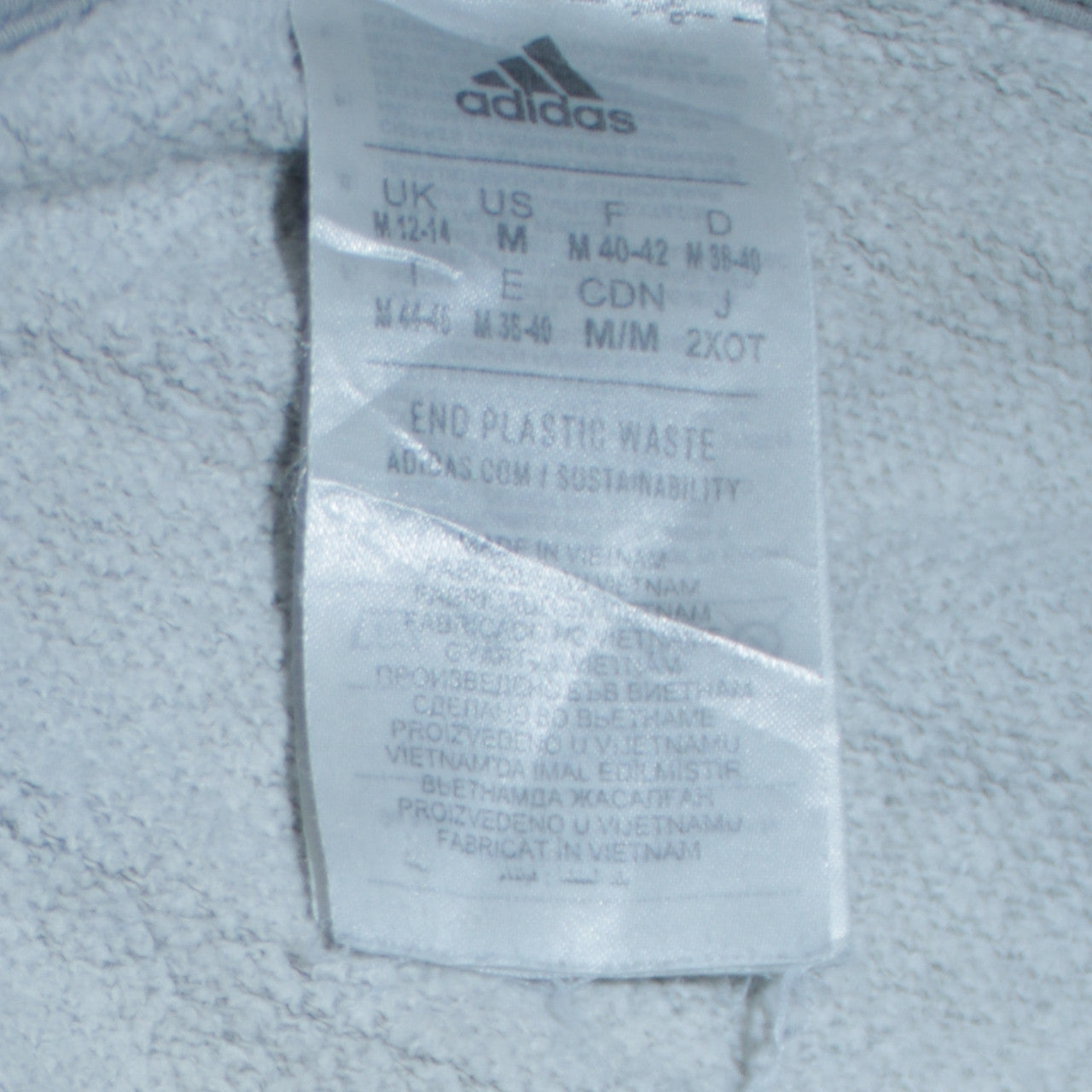 Adidas Women Grey 1/4 Zip Sweatshirt Medium Classic Logo Pullover