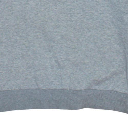 Adidas Women Grey 1/4 Zip Sweatshirt Medium Classic Logo Pullover