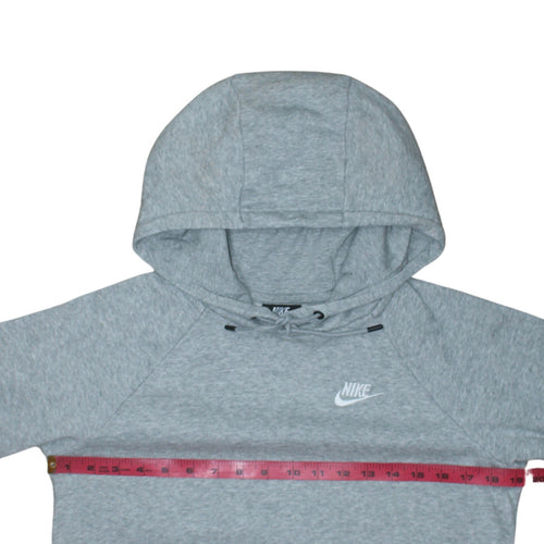 Nike Womens Grey Pullover Hoodie XS Cotton Blend Sweatshirt