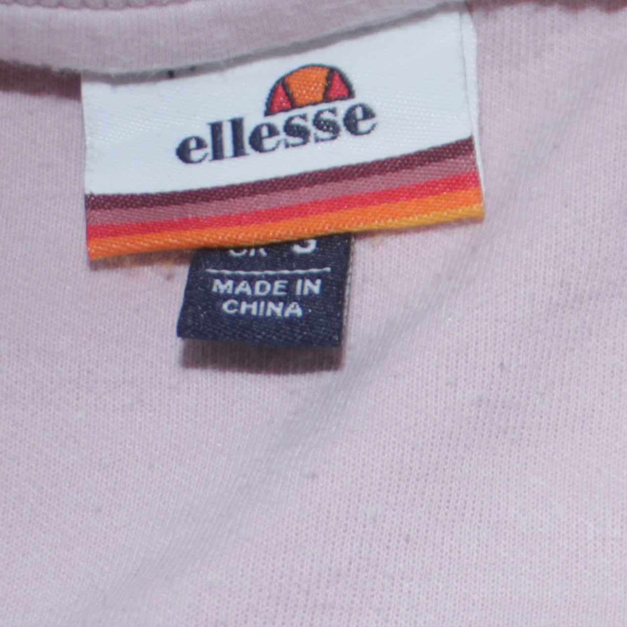 Ellesse Mens Pink Crew Neck Sweatshirt Size S Cotton Blend