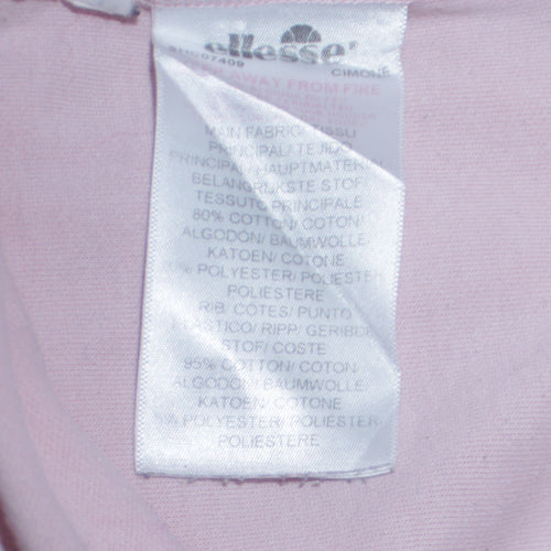 Ellesse Mens Pink Crew Neck Sweatshirt Size S Cotton Blend