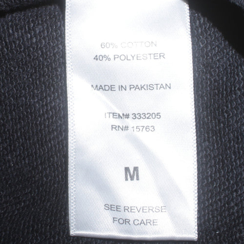 Champion Men's Black Crew Neck Embroidered Logo Sweatshirt M
