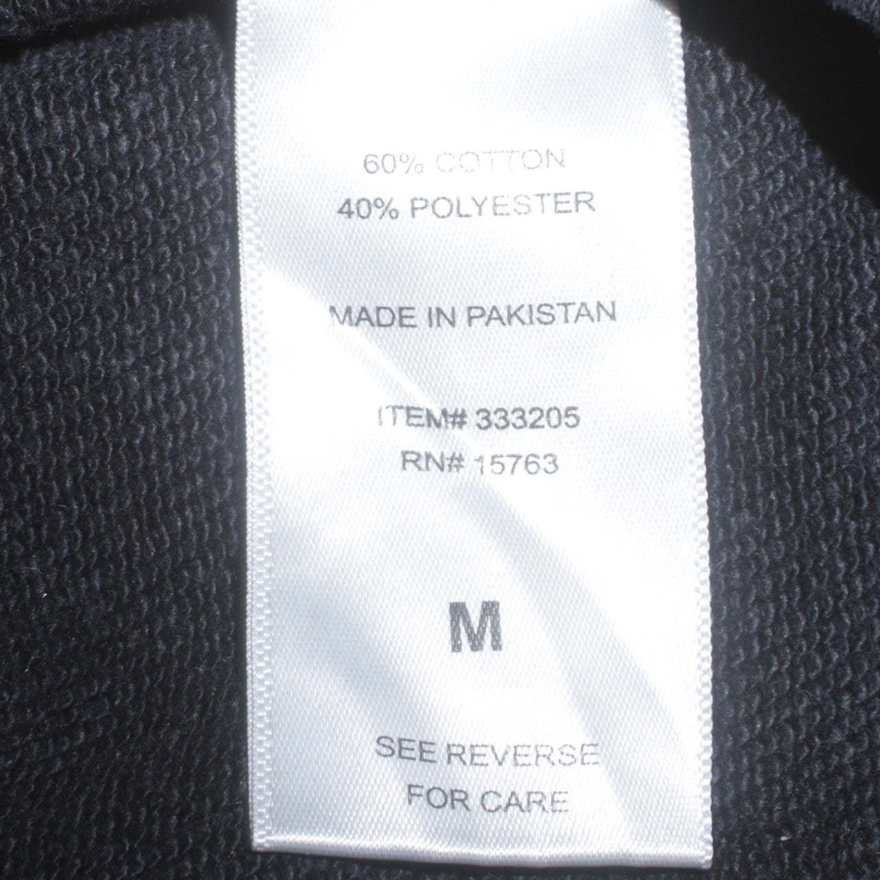 Champion Men's Black Crew Neck Embroidered Logo Sweatshirt M