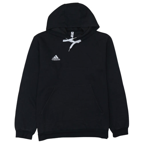 Adidas Men's Black Pullover Hoodie L Logo Fleece Sportswear