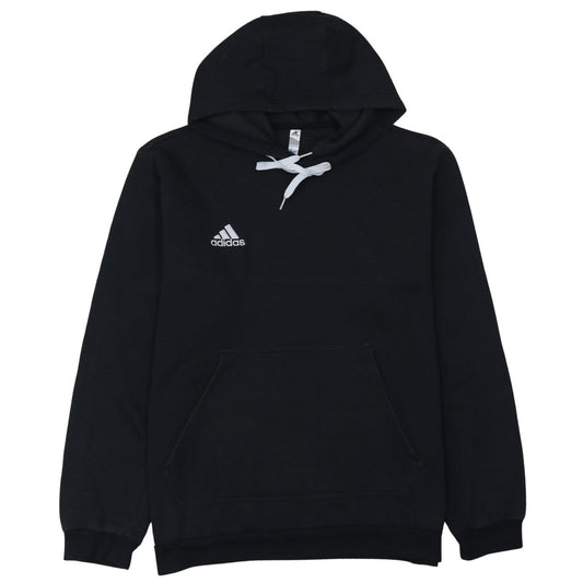 Adidas Men's Black Pullover Hoodie L Logo Fleece Sportswear