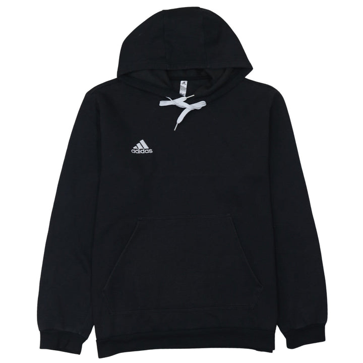 Adidas Men's Black Pullover Hoodie L Logo Fleece Sportswear