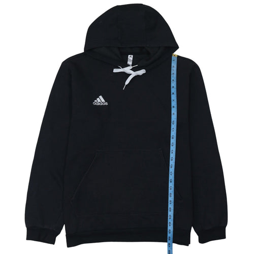 Adidas Men's Black Pullover Hoodie L Logo Fleece Sportswear