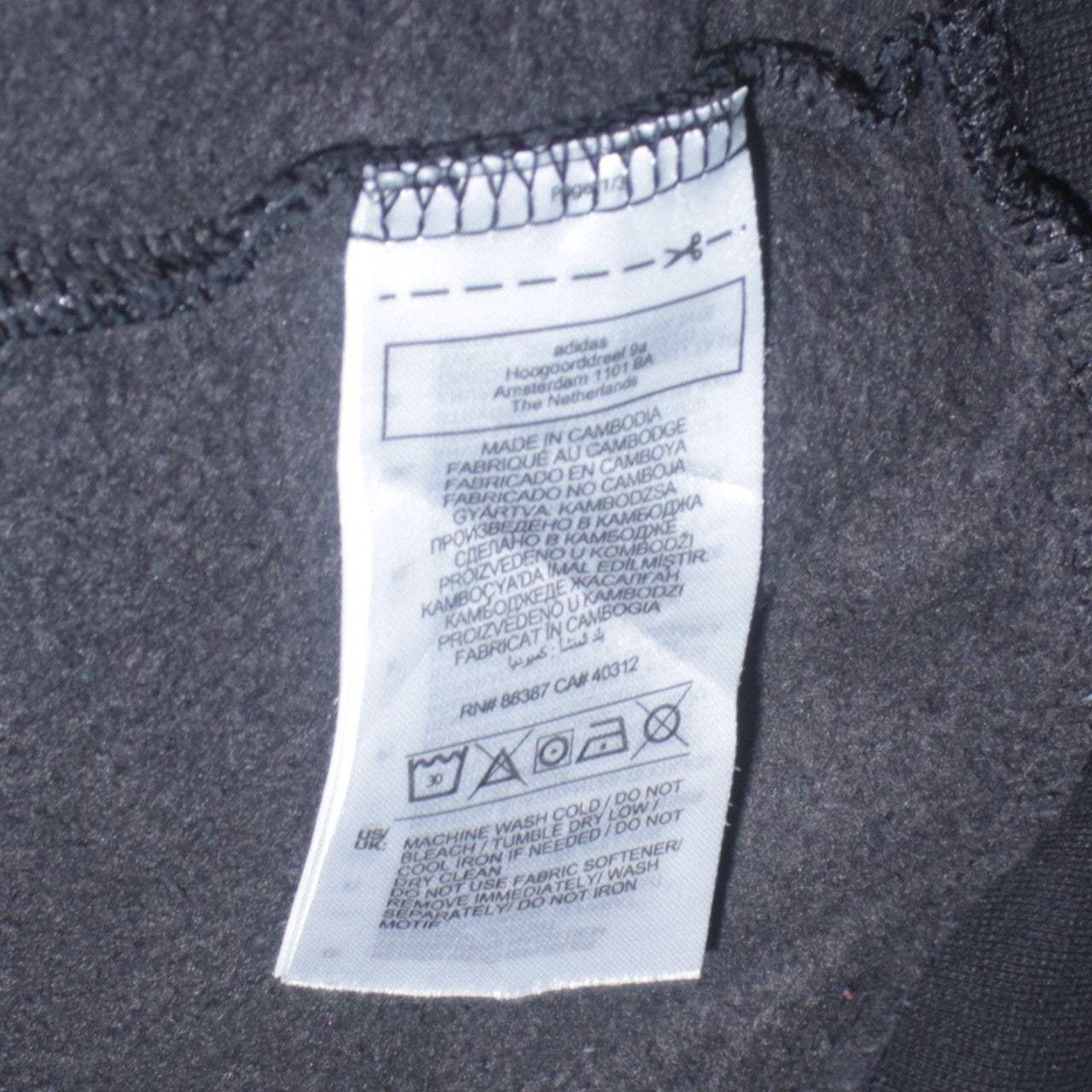 Adidas Men's Black Pullover Hoodie L Logo Fleece Sportswear