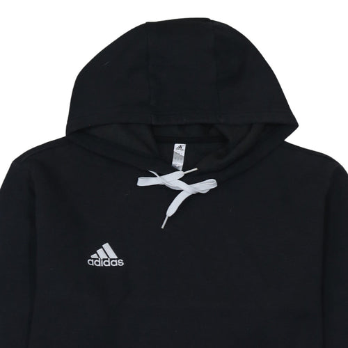 Adidas Men's Black Pullover Hoodie L Logo Fleece Sportswear