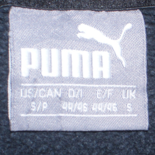 Puma Men’s Black Pullover Hoodie Small Regular Fit Logo Fleece