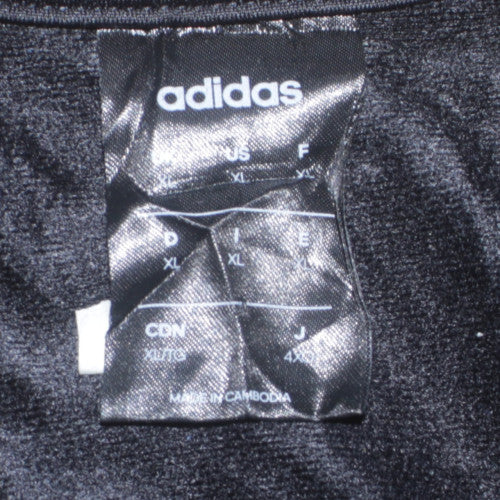 Adidas Men's Black XL Track Jacket Full Zip Athletic Style