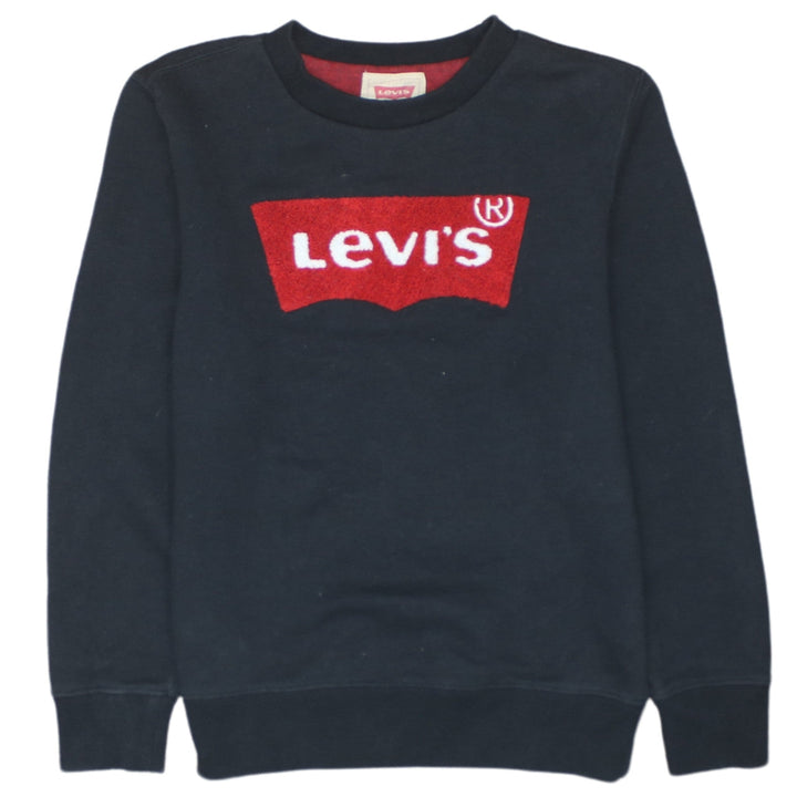 Levi's Boys Black Logo Crew Neck Pullover Sweatshirt Size 12 Years