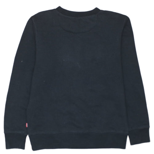 Levi's Boys Black Logo Crew Neck Pullover Sweatshirt Size 12 Years
