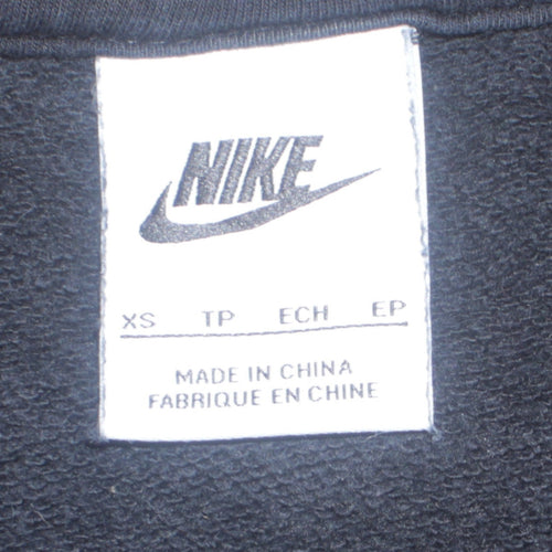Nike Womens Black XS Pullover Sweatshirt Crew Neck Logo Print