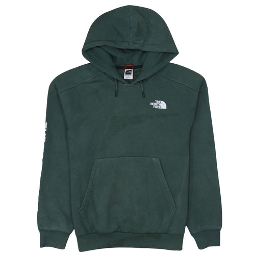 The North Face Womens Green Pullover Hoodie Size M Graphic Print