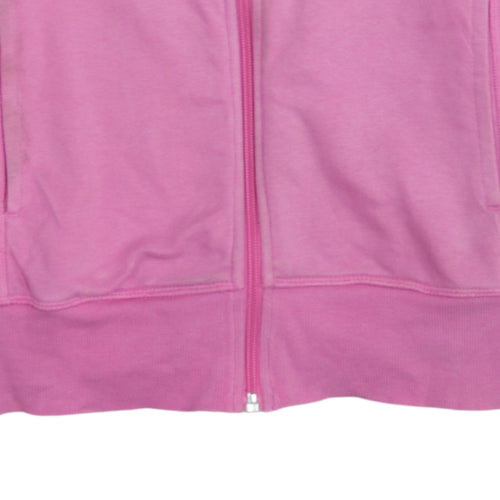 Adidas Women Pink Full Zip Hoodie Small Climalite Sport Essentials