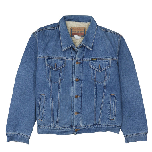 Diesel Men's Blue Denim Sherpa Lined Basic Jacket 2XL